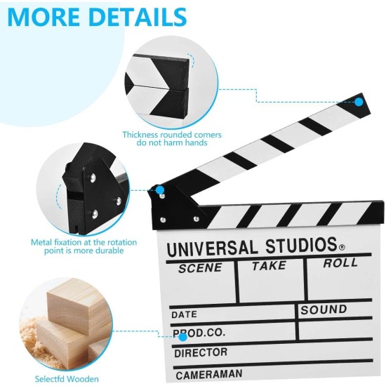 White Acrylic Slate ClapperBoard